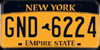 NY license plate GND6224