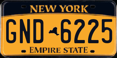 NY license plate GND6225