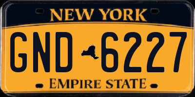 NY license plate GND6227