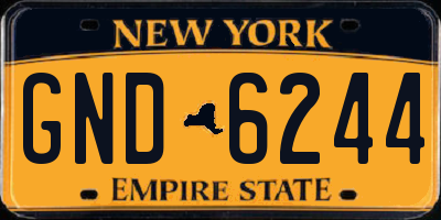 NY license plate GND6244