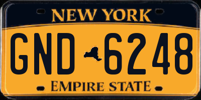 NY license plate GND6248