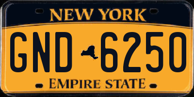 NY license plate GND6250