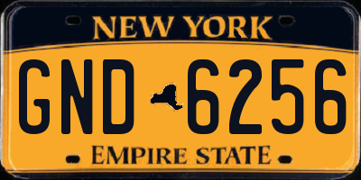 NY license plate GND6256