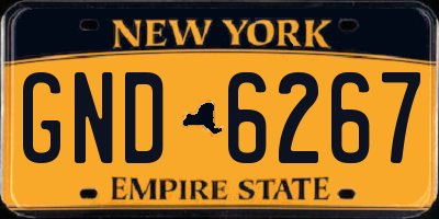 NY license plate GND6267