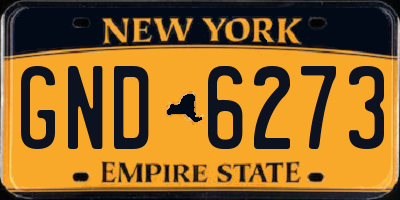 NY license plate GND6273