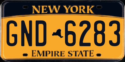 NY license plate GND6283