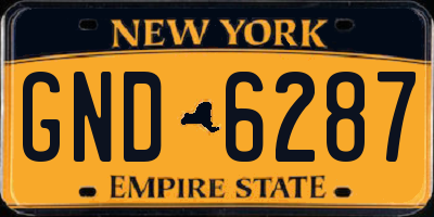 NY license plate GND6287