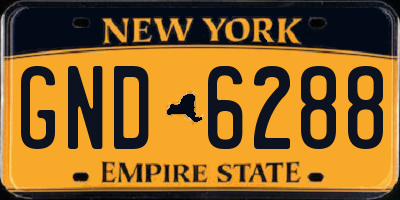 NY license plate GND6288