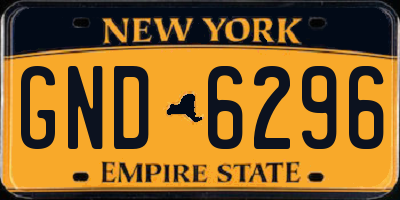 NY license plate GND6296