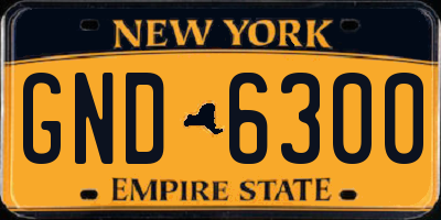 NY license plate GND6300