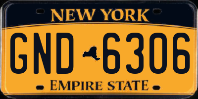 NY license plate GND6306