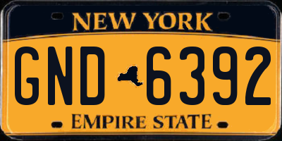 NY license plate GND6392