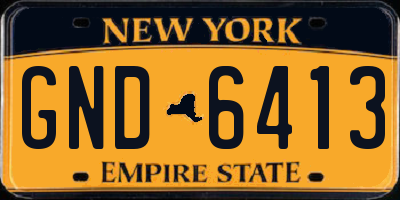 NY license plate GND6413