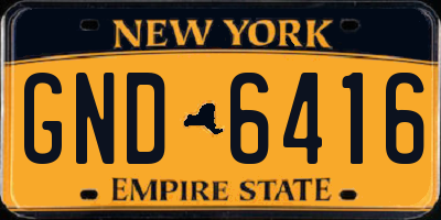 NY license plate GND6416