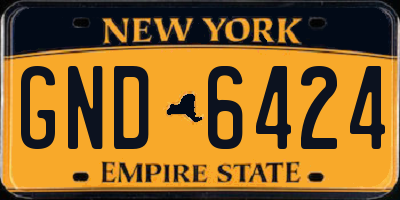 NY license plate GND6424