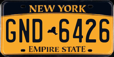 NY license plate GND6426
