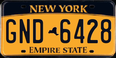 NY license plate GND6428