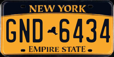NY license plate GND6434
