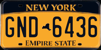 NY license plate GND6436