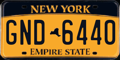 NY license plate GND6440