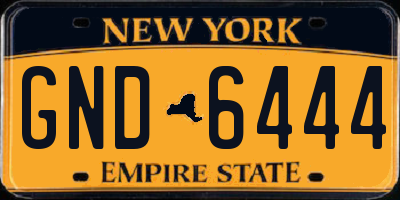 NY license plate GND6444