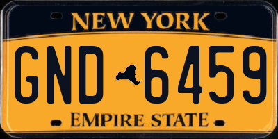 NY license plate GND6459