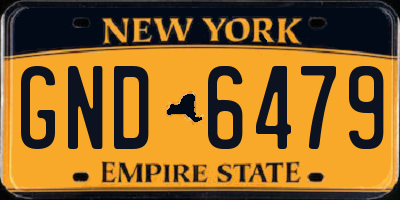 NY license plate GND6479