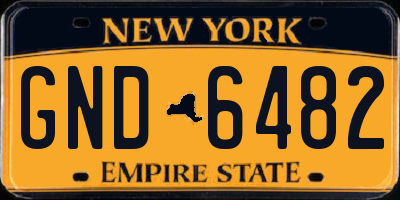 NY license plate GND6482