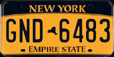 NY license plate GND6483
