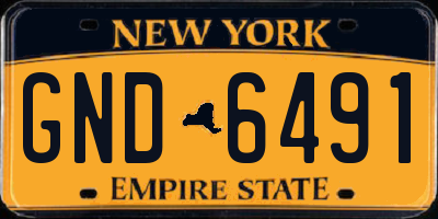 NY license plate GND6491
