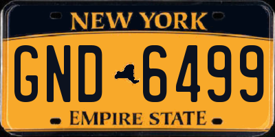NY license plate GND6499