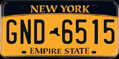 NY license plate GND6515