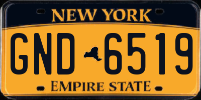 NY license plate GND6519