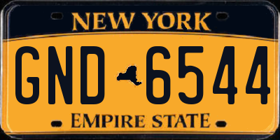 NY license plate GND6544
