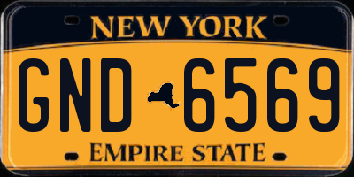 NY license plate GND6569