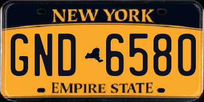 NY license plate GND6580