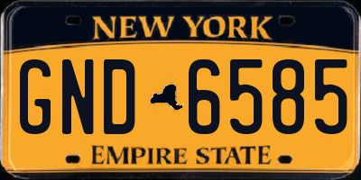 NY license plate GND6585