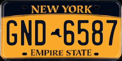 NY license plate GND6587