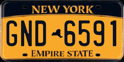 NY license plate GND6591