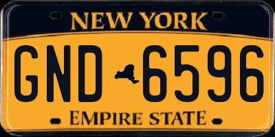 NY license plate GND6596
