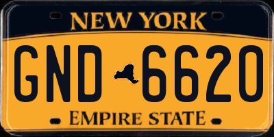NY license plate GND6620