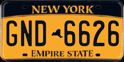 NY license plate GND6626