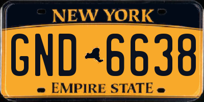NY license plate GND6638