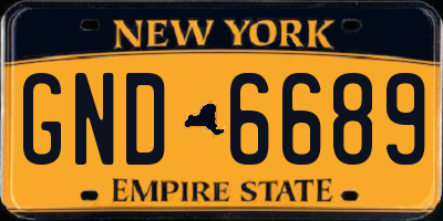 NY license plate GND6689