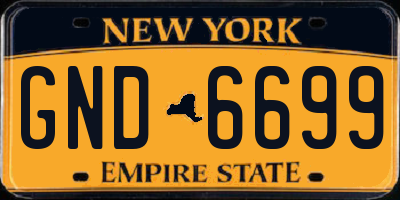 NY license plate GND6699
