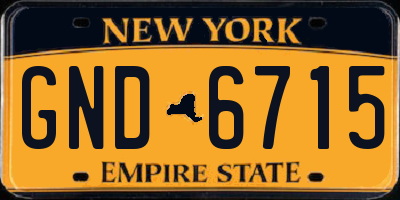 NY license plate GND6715