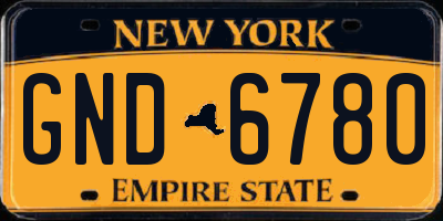 NY license plate GND6780
