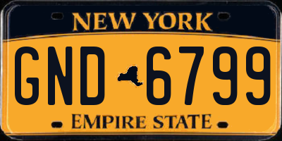 NY license plate GND6799