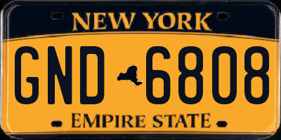 NY license plate GND6808