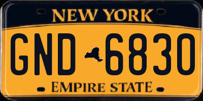 NY license plate GND6830
